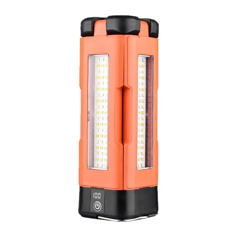 JIASHUAIXIN New four-page foldable LED strip octopus stand solar outdoor camping light with 360-degree rotation lighting