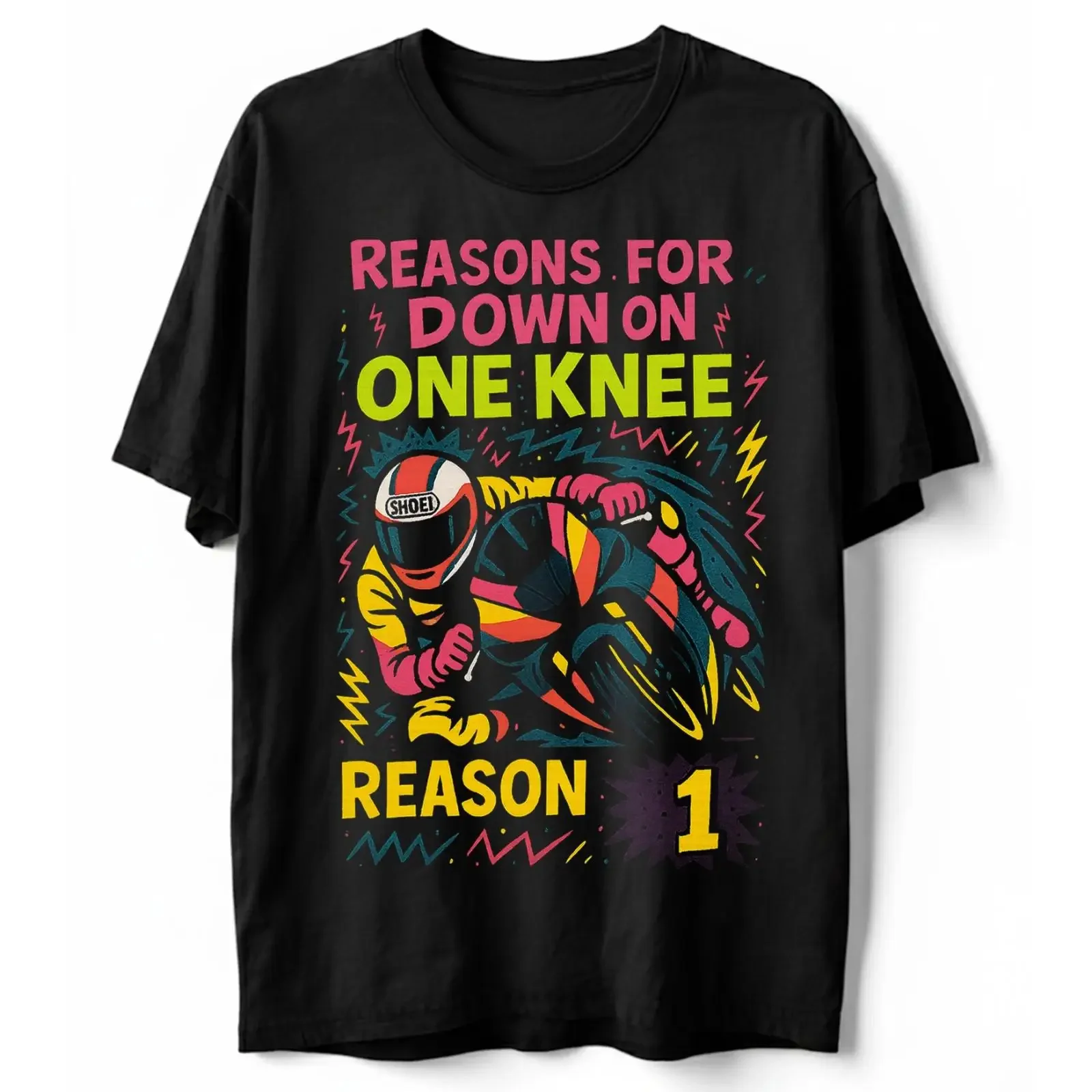 Funny Biker T shirt Reasons for Going On One Knee Retro Motorbike  vintage Washed designer clothes Soft Breathable Unisex homme