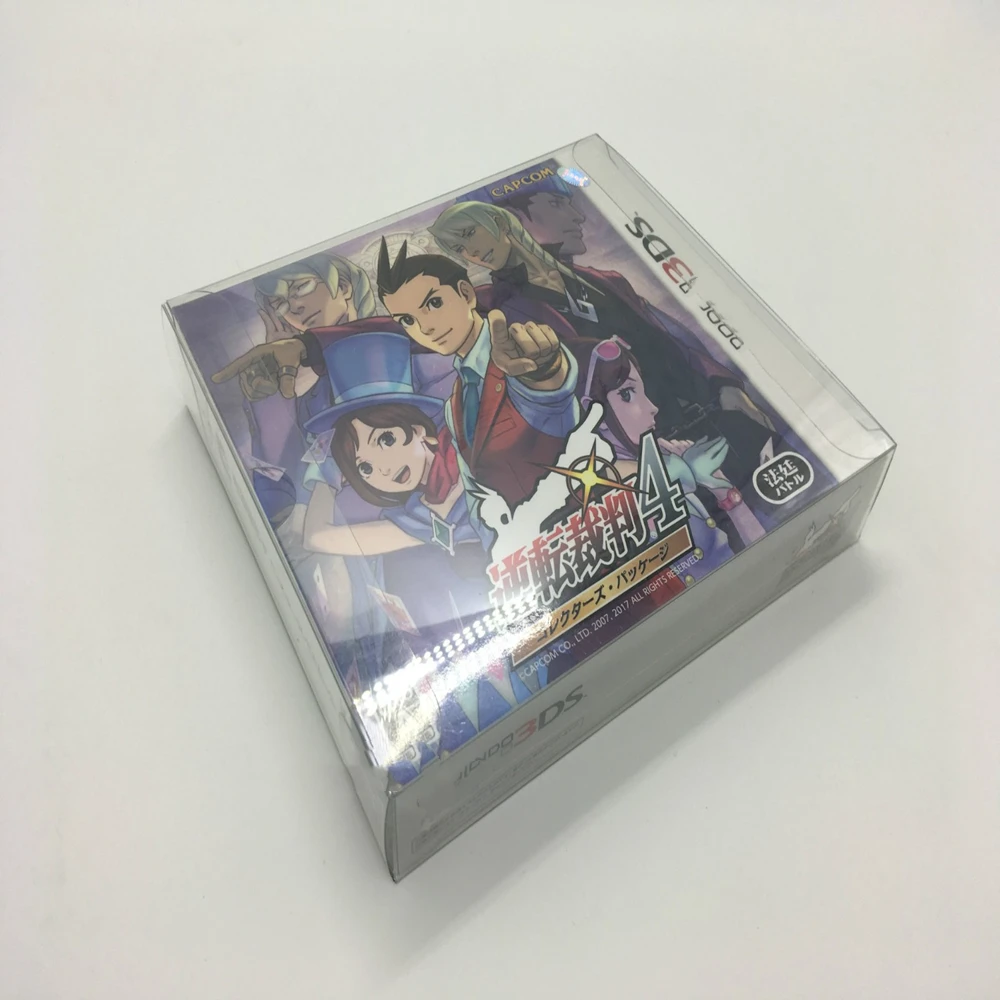 Collection Display Box For Apollo Justice: Ace Attorney 4/3DS Game Storage Transparent Boxes TEP Shell Clear Collect Case