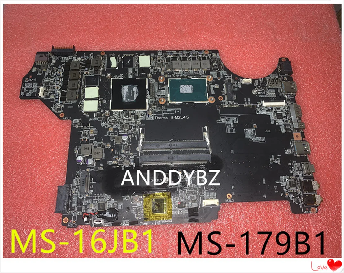 Original MS-16JB1 VER 1.0 FOR MSI GL62VR GP62VR GL72VR GP72VR LAPTOP MOTHERBOARD WITH GTX1060M AND CPU 100% Fully Tested