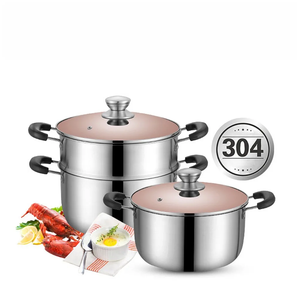 

10 Inch Stock Pot Stainless Steel Stock Soup Pasta Pot with Lid Double Heatproof Handles Non Toxic & Healthy Dishwasher Safe