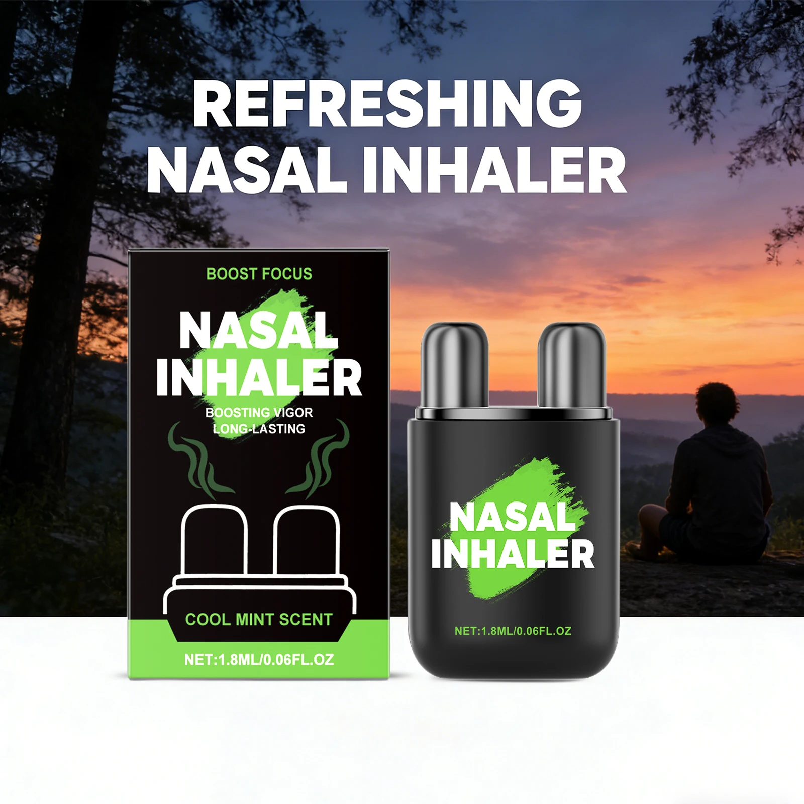 Nasal Inhaler Mint Nose Sucker Stick Refreshing Relieve Fainting Improve Dizziness Relax Body Enhance Vitality Nasal Inhaler