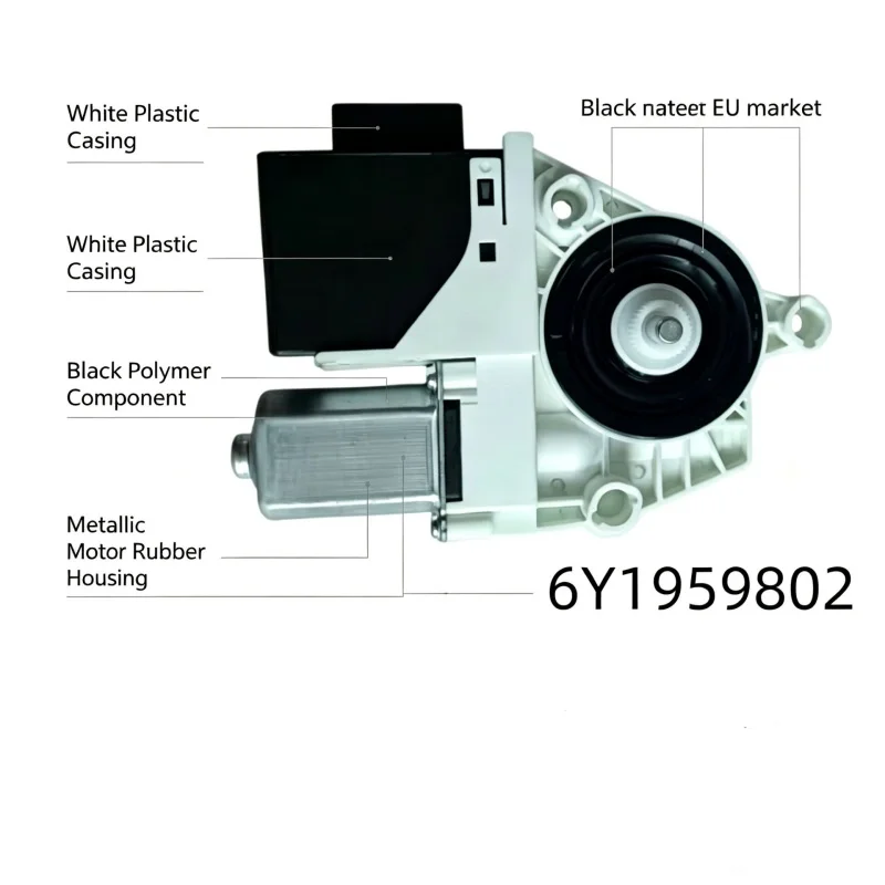 Auto raamregelaar motor OE 6Y1959801 6Y1959802 6Y0959811 6Y0959812 Auto elektrische raamliftmotor vervangende onderdelen