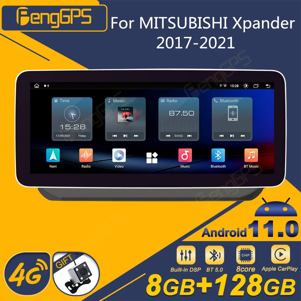 For MITSUBISHI Xpander 2017 - 2021 Android Car Radio 2Din Stereo Receiver Autoradio Multimedia Player GPS Navi Head Unit Screen