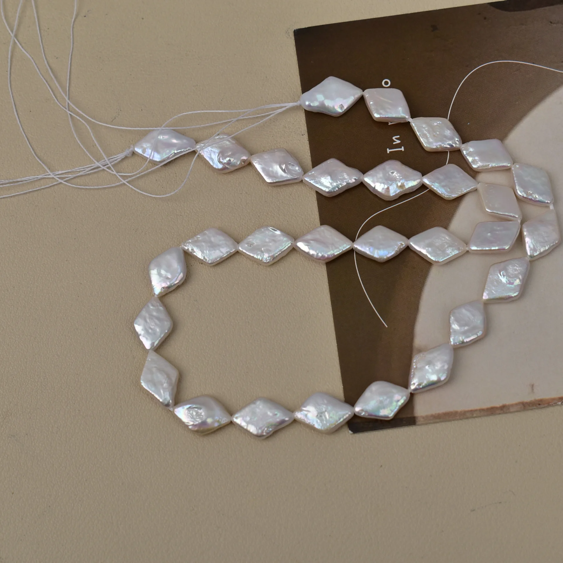 

9*14mm Baroque Pearl Natural Freshwater Pearl Diamond-Shaped Loose Beads Accessories DIY Earrings Bracelet Necklace Components