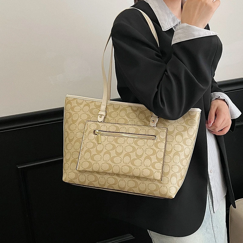 

Elegant Women Luxury Crossbody Bag High End Leather Tote Vintage Shoulder Bag Classic Designer