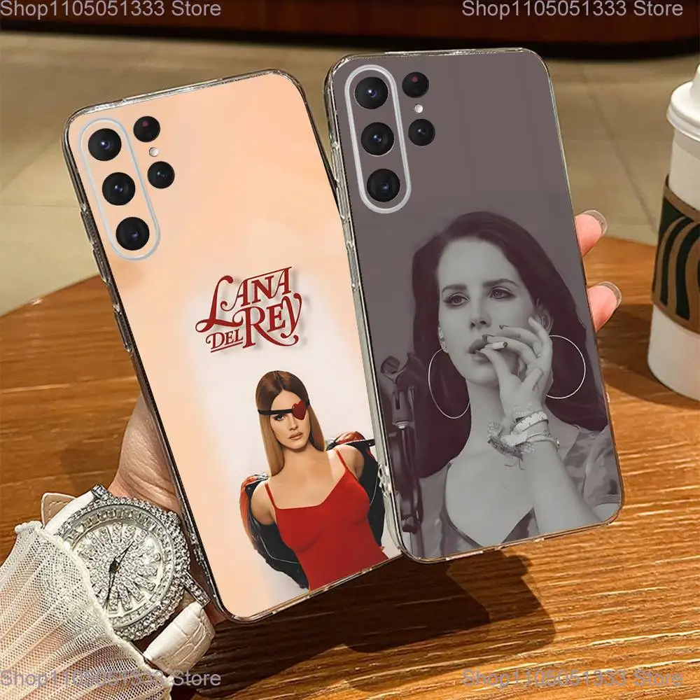 

Singer L-Lana-S Del R-Rey Phone Case For Samsung S24,30,21,22,23,20 FE,lite,PIus,Ultra,5G,Note,9,10 Transparent Cover