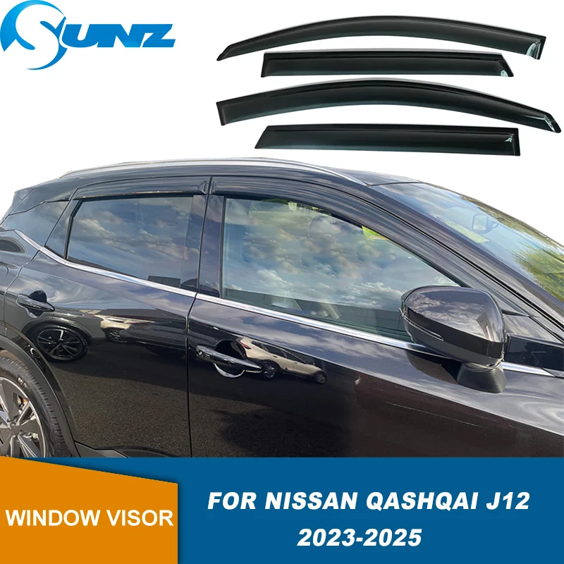 Seitenfenster-Deflektor für Nissan Qashqai J12 2023 2024 2025, Autofenster-Visier, Wetterschutz,