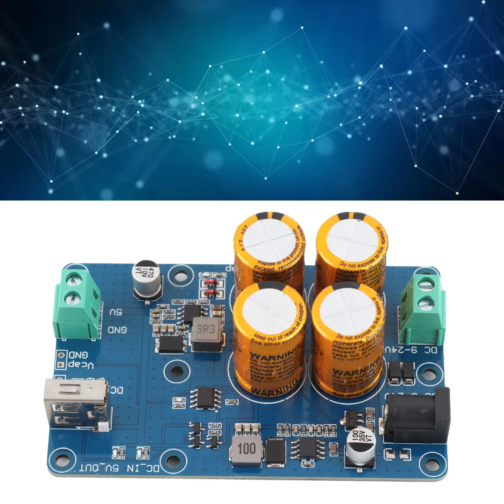 1Pc Super Capacitor UPS for RPI Uninterruptible Power Supply DC9-24V Input DC5V3A Output 10‑60S Power Down Endurance Data Save