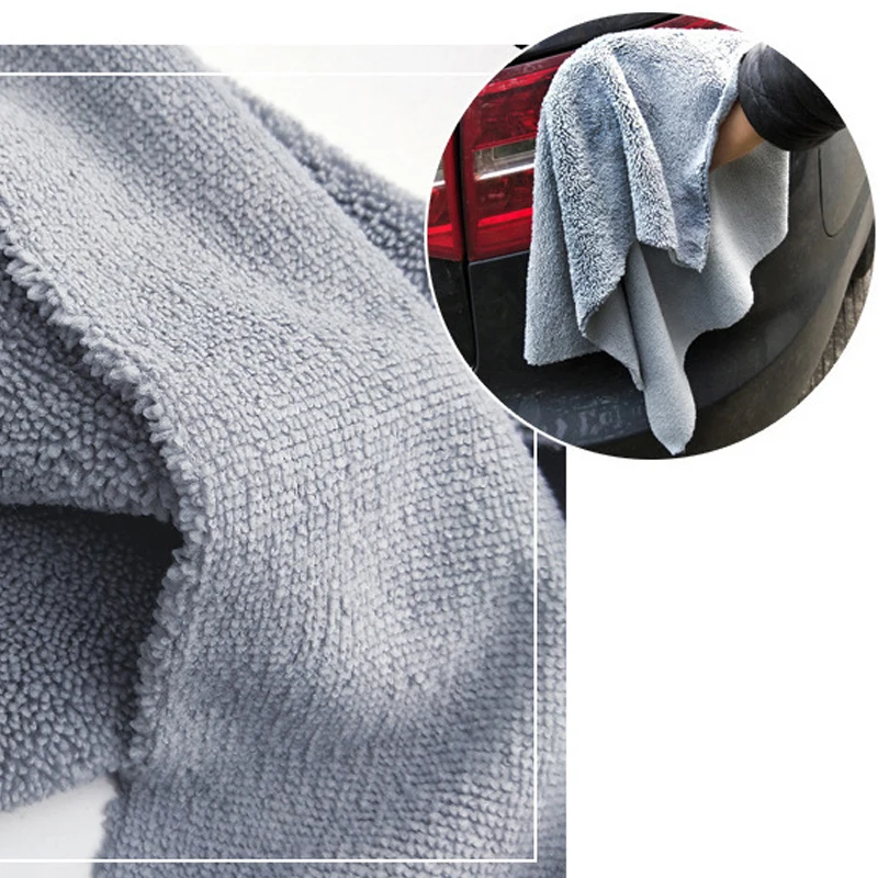 2Pcs Car Microfiber Cleaning Towels Super Absorbent Car Care Cloth Detailing Washing Drying Towels Car Cleaning Tools 40*40cm