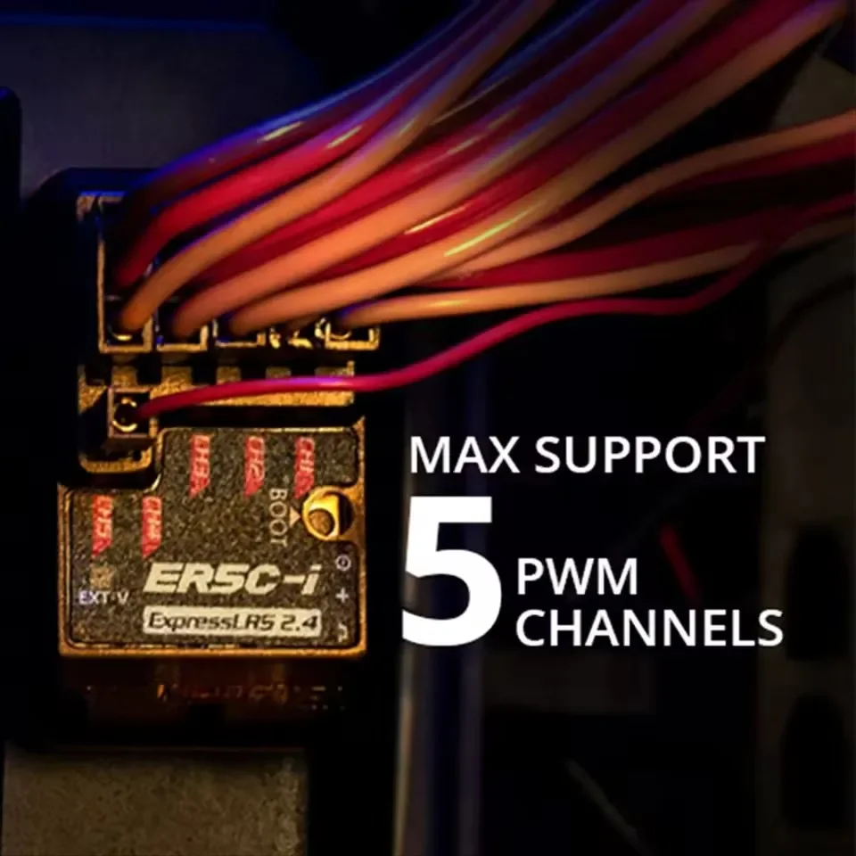 RadioMaster ER3C-i ExpressLRS 2.4GHz PWM Receiver 2.4G 3CH ELRS RX Built-in Antenna High-Performance For RC FPV Car Boat Truck