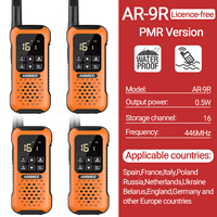 2/4Pcs ABBREE AR-9R Floating Mini Walkie Talkie IP67 Waterproof Walkie-talkies PMR for Radio Motorola Fishing Ham Two-way Radio