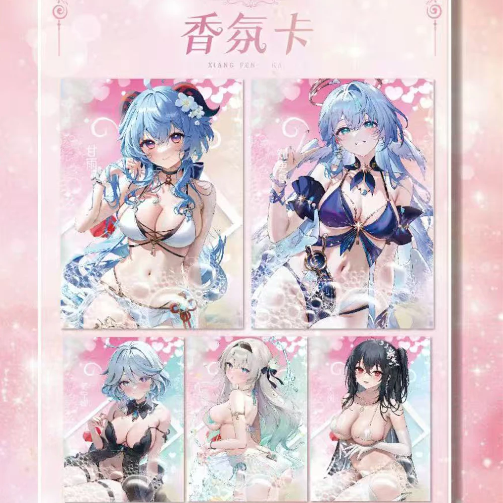 Mei Ka Bella Figura Carta Dea Storia Serie Tcg Anime Girl Party Costume da bagno Bikini Party Booster Box Combattimento Regalo d'oro
