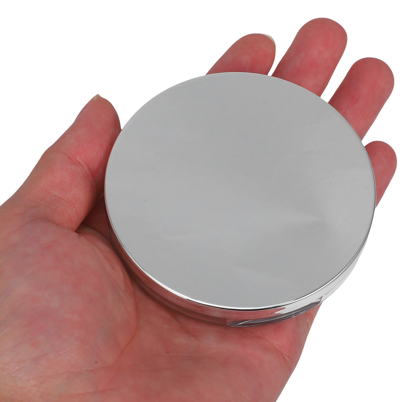 2 個のルースパウダーコンテナポータブル超薄型メイクアップパウダーボックス透明蓋再利用可能な化粧品ケースチークグリッター用