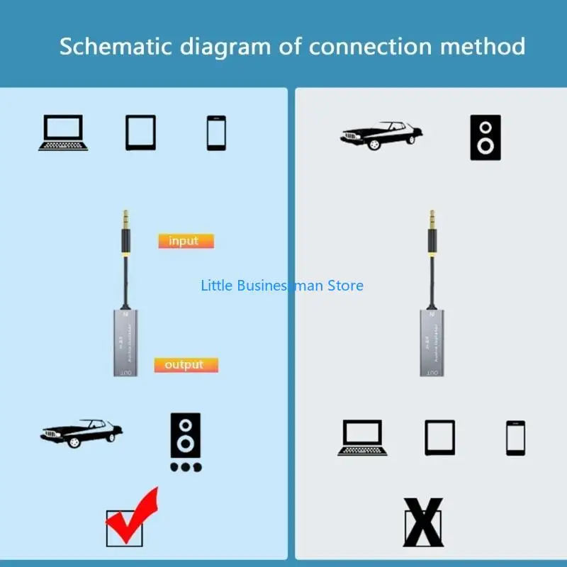 3.5mm Isolator Cable Speaker Line Isolator for Car Stereo System Gold-Plating Plug Stable Transmission M76A