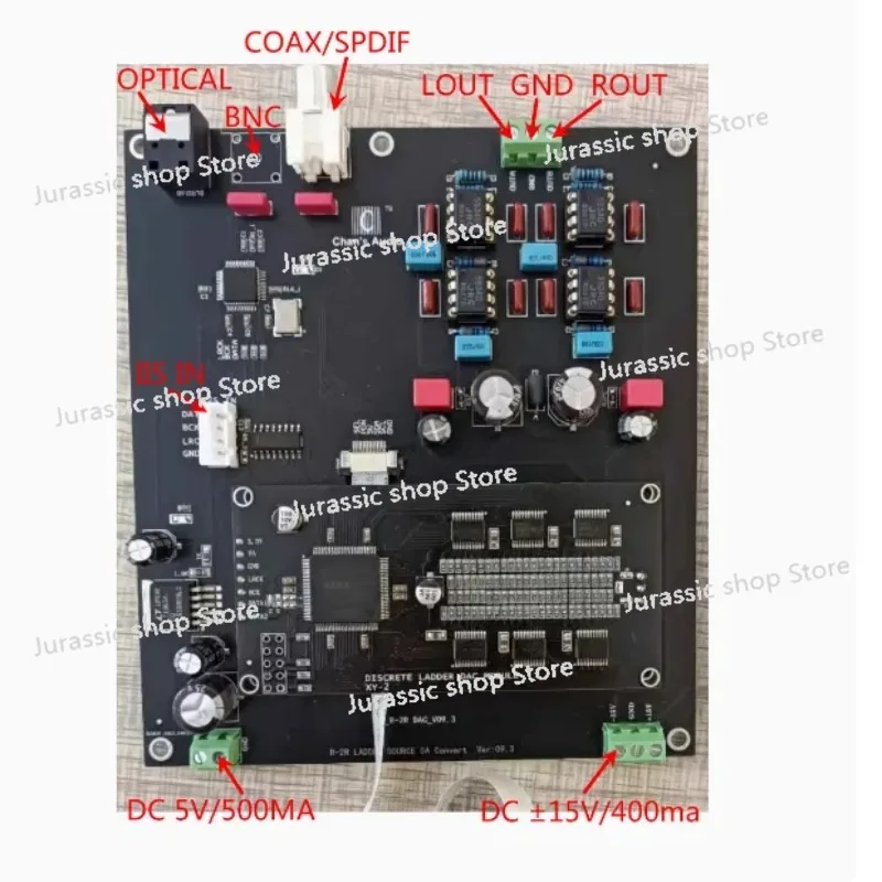 

R2R Positive and Negative DAC Complementary R2R Decoding Board PCM24 Bit Discrete Resistor Ladder Decoding Board