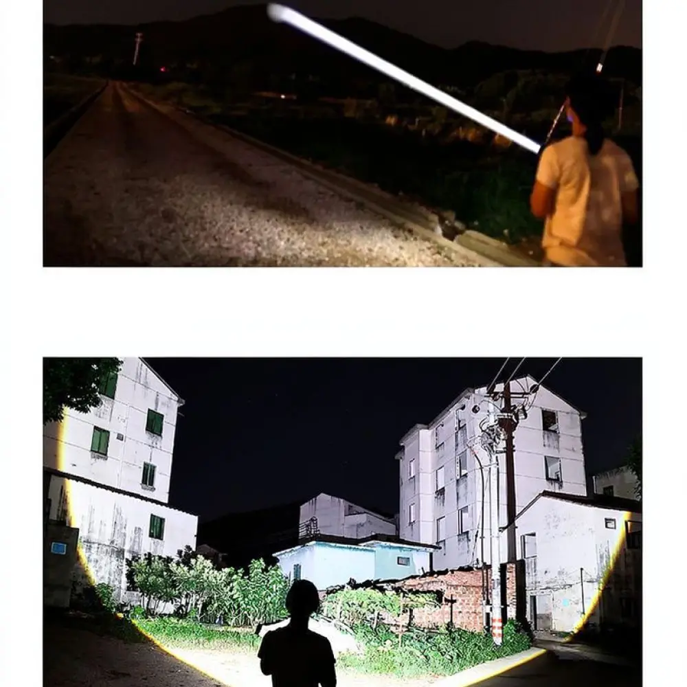 Multi Functional LED Flashlight Rechargeable Searchlight With Side Light Intelligent Screen For Outdoor Survival Repair