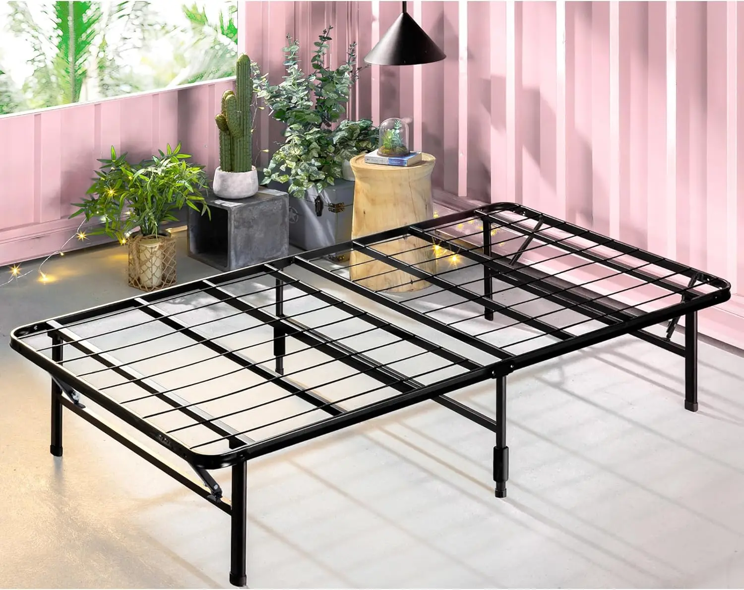 Zinus Smartbase Tool-Free Assembly Mattress Foundation, 14 Inch Metal Platform Bed Frame, No Box Spring Needed, Sturdy Steel