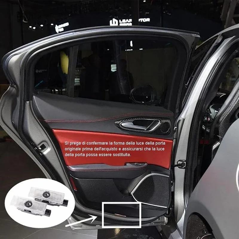 2 قطعة LED باب السيارة شعار أضواء العارض الليزر شبح الظل مصابيح ل ألفا روميو 159 جوليا جوليتا ميتو ستيلفيو بريرا العنكبوت