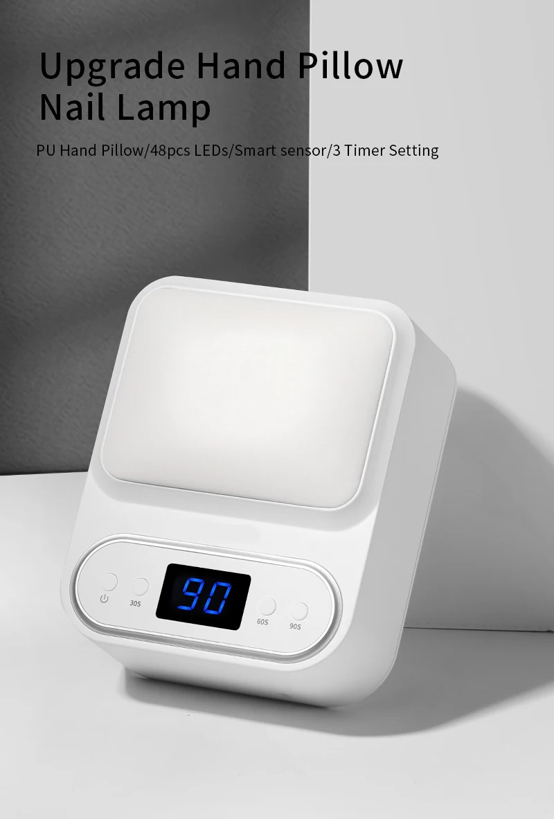 4QUEENS 전문가용 고출력 네일 램프 48개 LED UV LED 젤 폴리시 경화등, 암 포함 네일 아트 매니큐어용, 48W 고속 건조 네일 UV LED 스마트 센서, 살롱 도구용