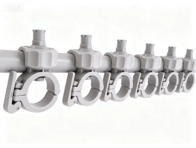 10 PCS 360° Swivel Ball Nozzle, PP Clip-On Sprayer with Quick Release Clamp, Fits 20/25/32mm Pipe, Corrosion Resistant