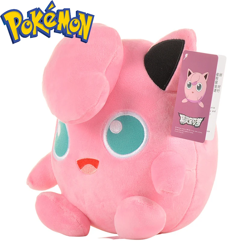 Pokemon kawaii jigglypuff brinquedos de pelúcia dos desenhos animados & bonito pingente de pelúcia macio brinquedo de pelúcia presentes de aniversário crianças decoração de casa