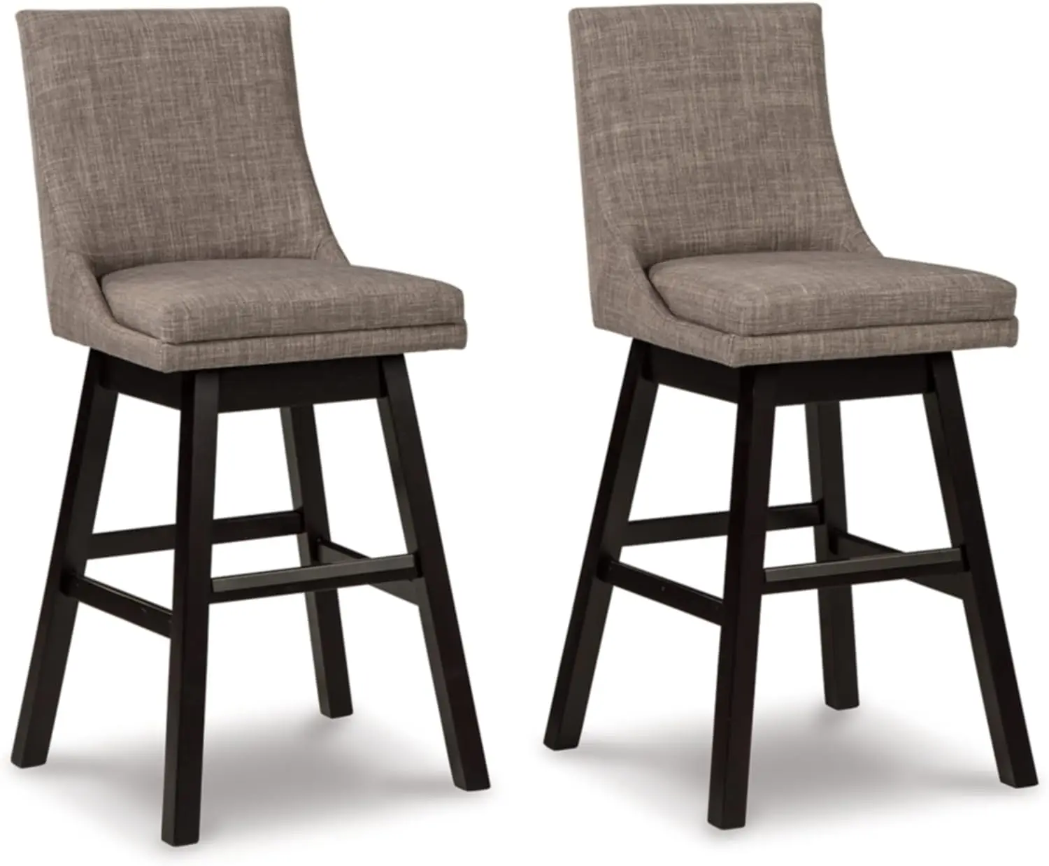 

Signature Design by Ashley Tallenger 30" Upholstered Swivel Pub Height Barstool, 2 Count, Light Gray