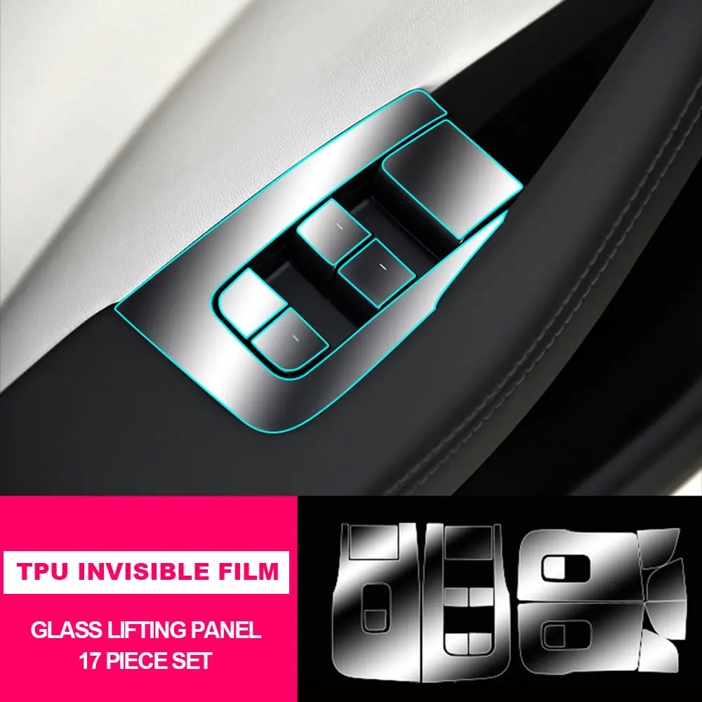 For Tesla Model 3 Highland 2023 2024 TPU Center Console Film Car Body Protective Film Invisible Door Extended Car Clothing Set