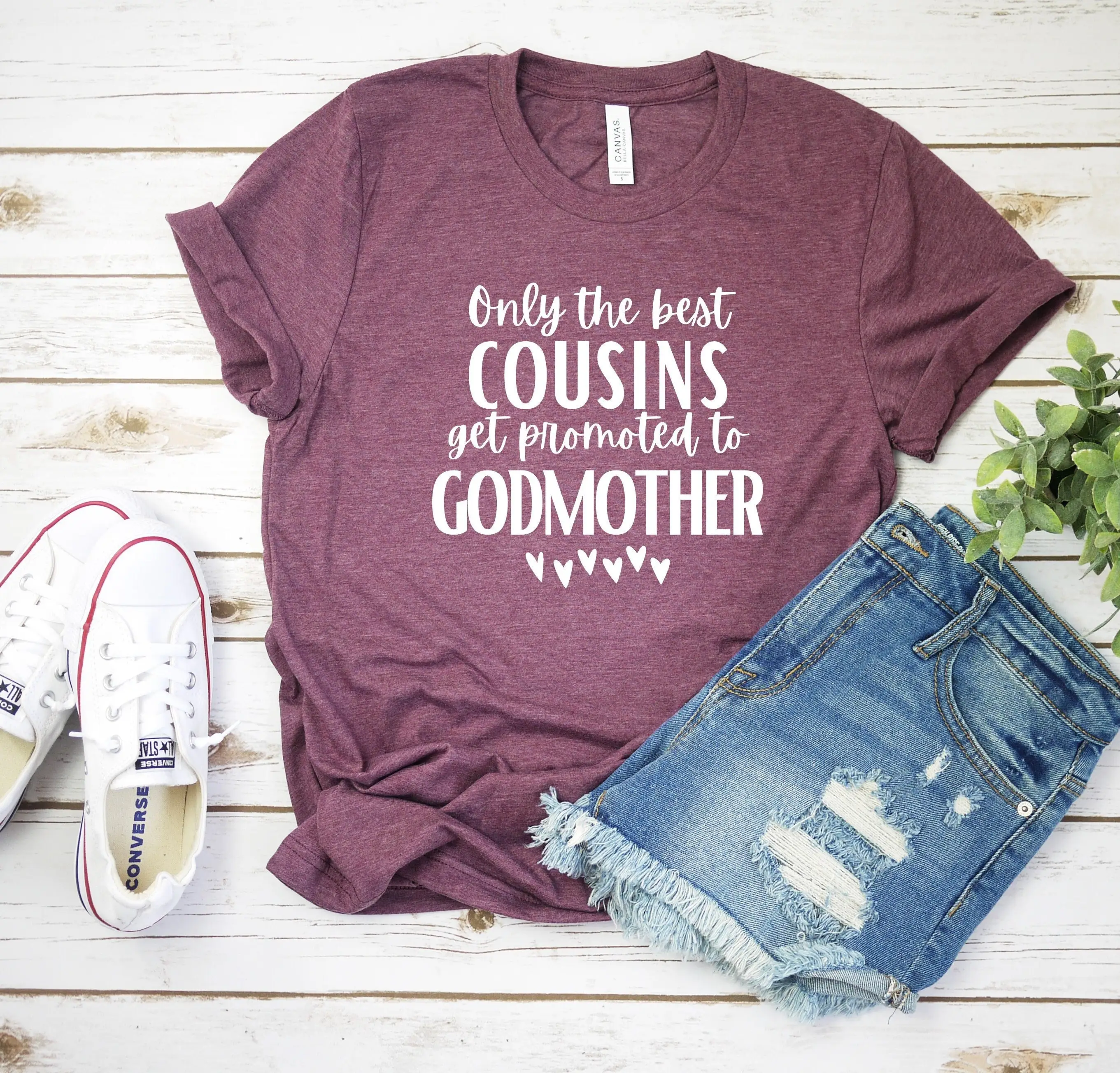 Only The Best Cousins Get Promoted to Godmother T Shirt Cousin Legend Surprise New RevealGodmother