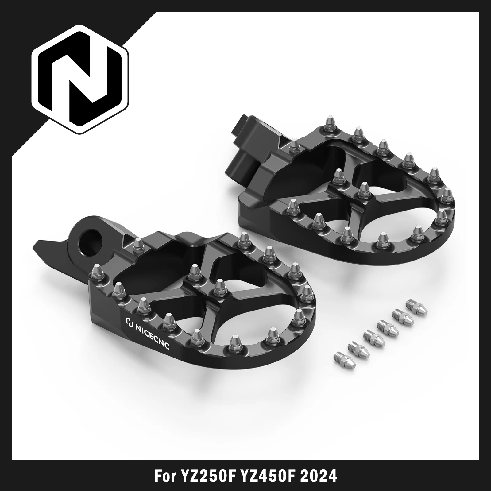 2024 For Yamaha YZ250F YZ250FX WR450F YZF 250 YZ 250 FX WRF 450 Forged Foot Pegs Footrest Enlarged Pedals YZ450F 2023-2024
