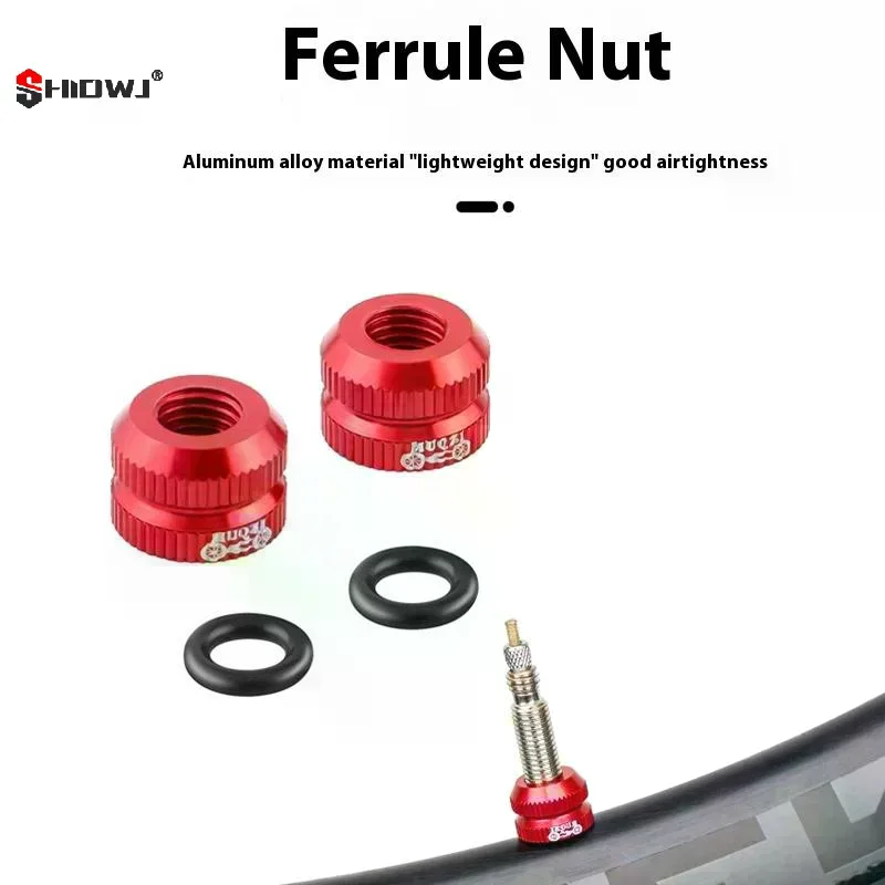 

1Pair Tire Valve Nut Road Bike Tubeless Rim Ultralight Aluminium Alloy Presta Valve Protection Screw Valve Fixed Washer