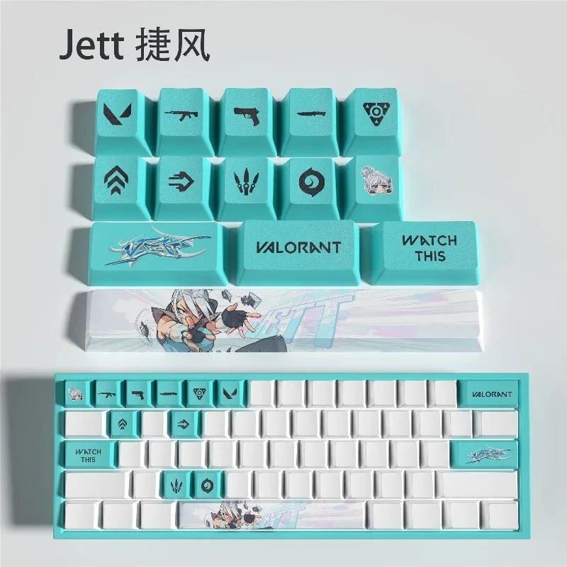 

VALORANT Keyboard Keycap VALORANT Skill Pattern 14 Keys Chambole Jetwin Hunting Owl Mini Set Game Peripheral Collection Toys
