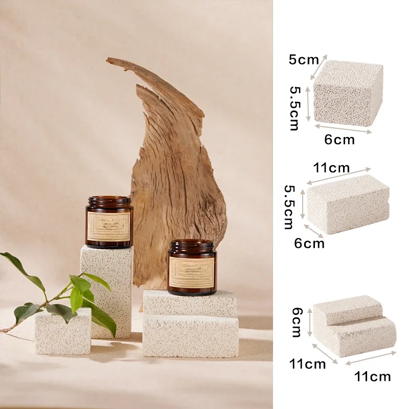 INS Texture Bricks Stones Geometric Stairs Cylinder Block Beauty Jewelry Perfume Product Display Photography Props