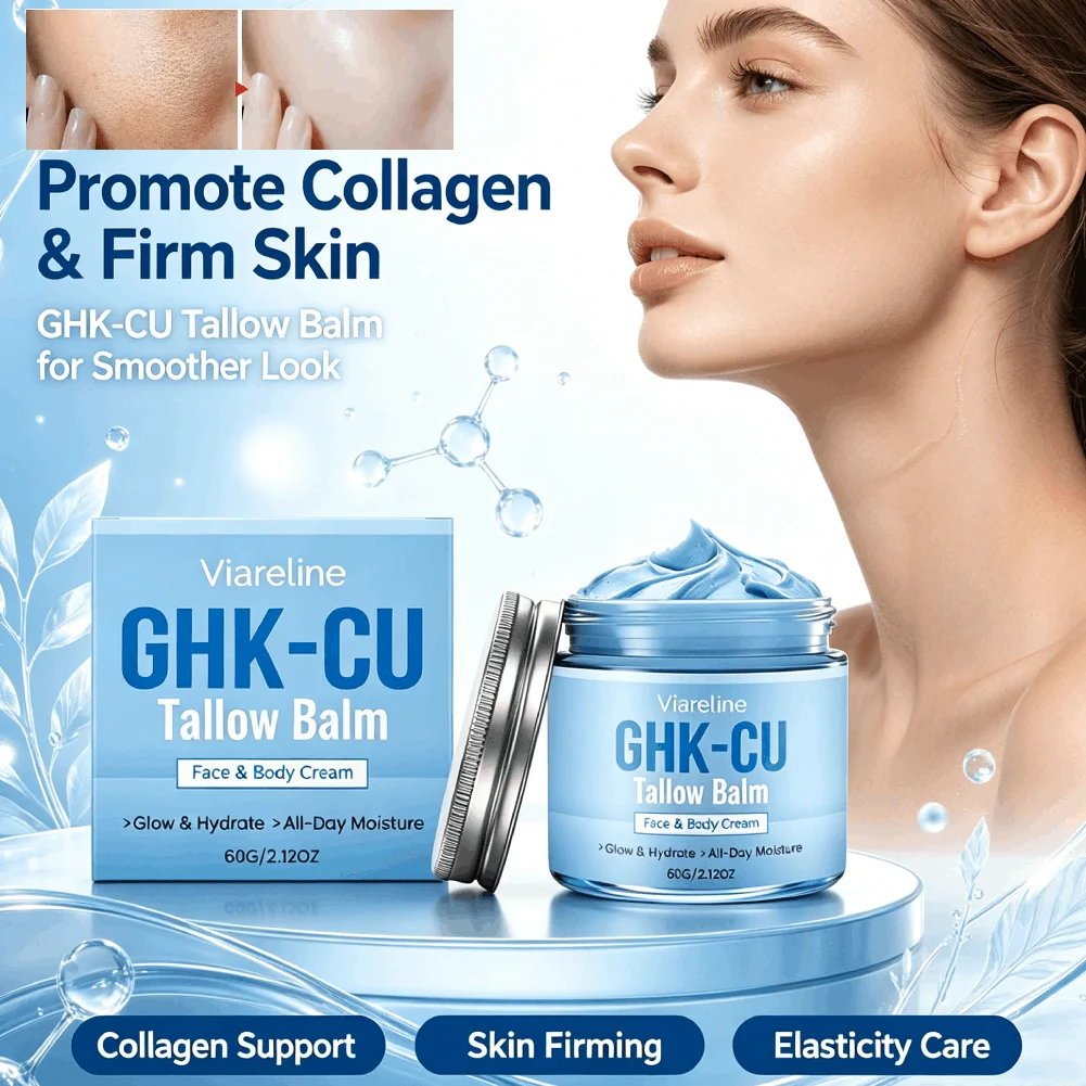 GHK-CU Copper Peptide Tallow Balm Face Body Cream Long Lasting Hydration Boost Collagen Firm Skin Reduce Fine Lines For Dry Skin