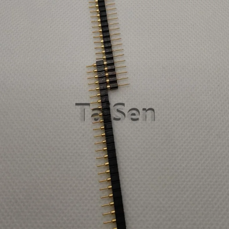 10 Stück Rundloch-Stiftleiste 2,54 mm Rastermaß Buchsenleiste Rundloch-Buchse Rundstift 1X40P Reines Kupfer Vergoldet – Detail 5