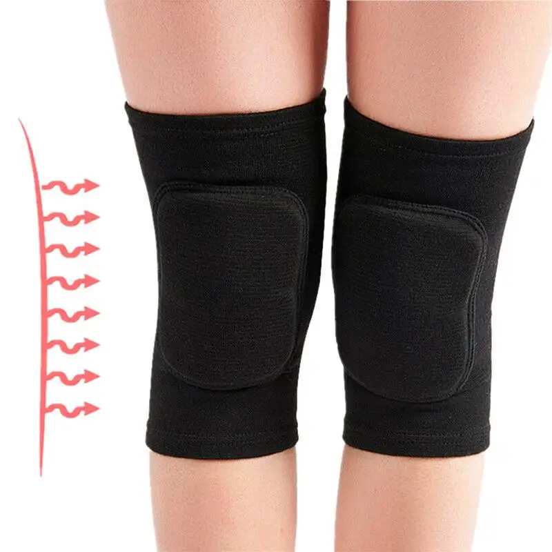 1Pair Knee Pads Fitness Dance Training Knee Protector Elastic Thickened Sponge Women Knee Brace Support For Arthritis Relief