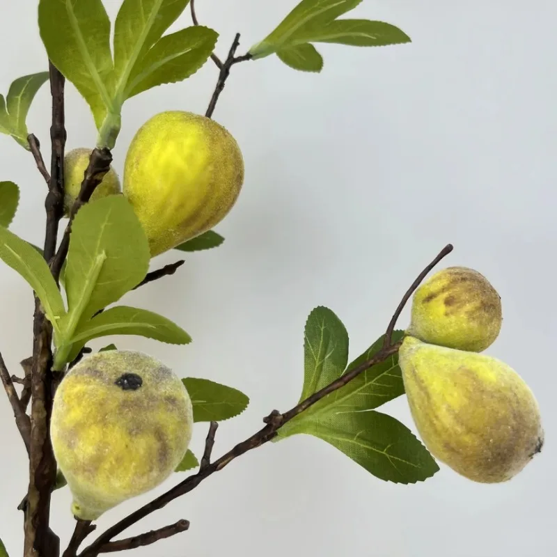 Kunstfeigenzweig mit Früchten, 31,8 cm, perfekt für DIY-Party-Raumdekoration, künstliche Blumen, Hochzeitsdekoration im Innen- und Außenbereich – Detail 6