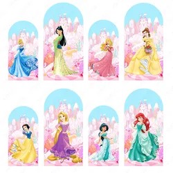 Disney Princess Girl Party Arch Backdrop Photobooth Cloth Children Girls Birthday Arch Cover Background Wedding Wall Photozone