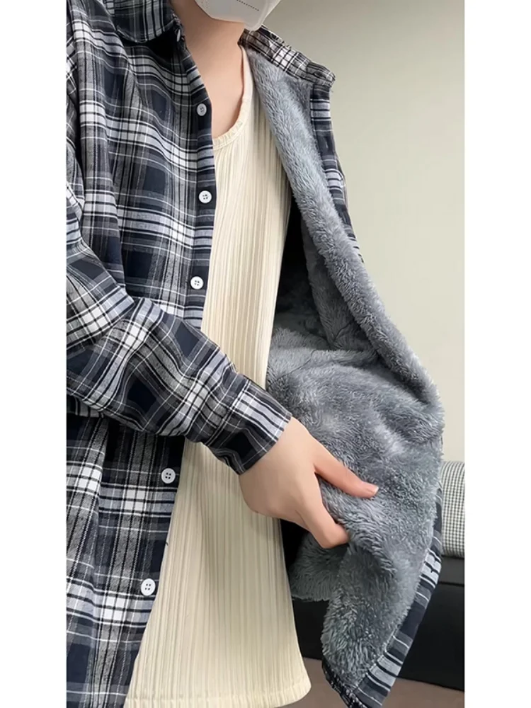 

Fce Lined Plaid irt Long Sve Men's Inner Wear Base Top Teenage Boys Faionable Cheered Long Sve Spring High End...