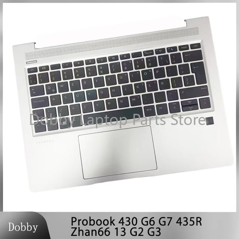 

Новая латинская клавиатура для ноутбуков Probook 430 G6 G7 435R Zhan66 13 G2 G3, верхняя часть корпуса с клавиатурой и тачпадом