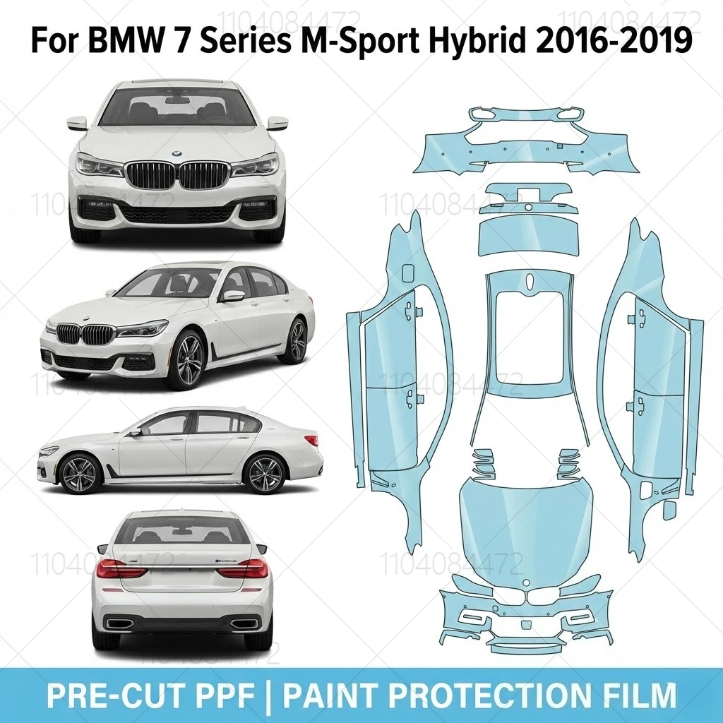 

For BMW 7 Series M-Sport Hybrid 2016-2019 Pre-Cut Paint Protection Film PPF Transparent Car Film Automotive PPF Full Vehicle