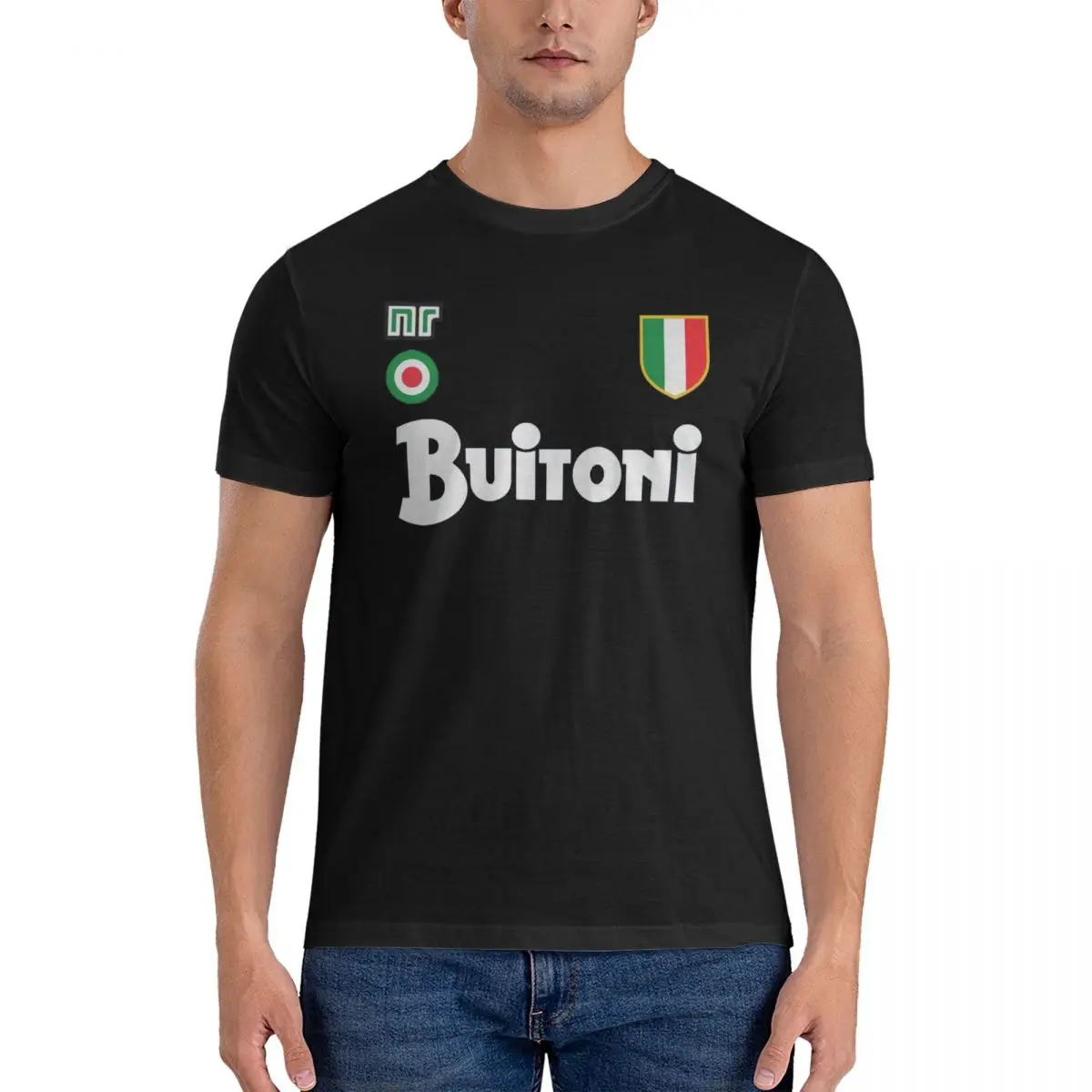 نابولي 1987 الرجال تي شيرت كلاسيكي حجم كبير تي شيرت الرجال س الرقبة القطن تيز قصيرة الصيف الذكور