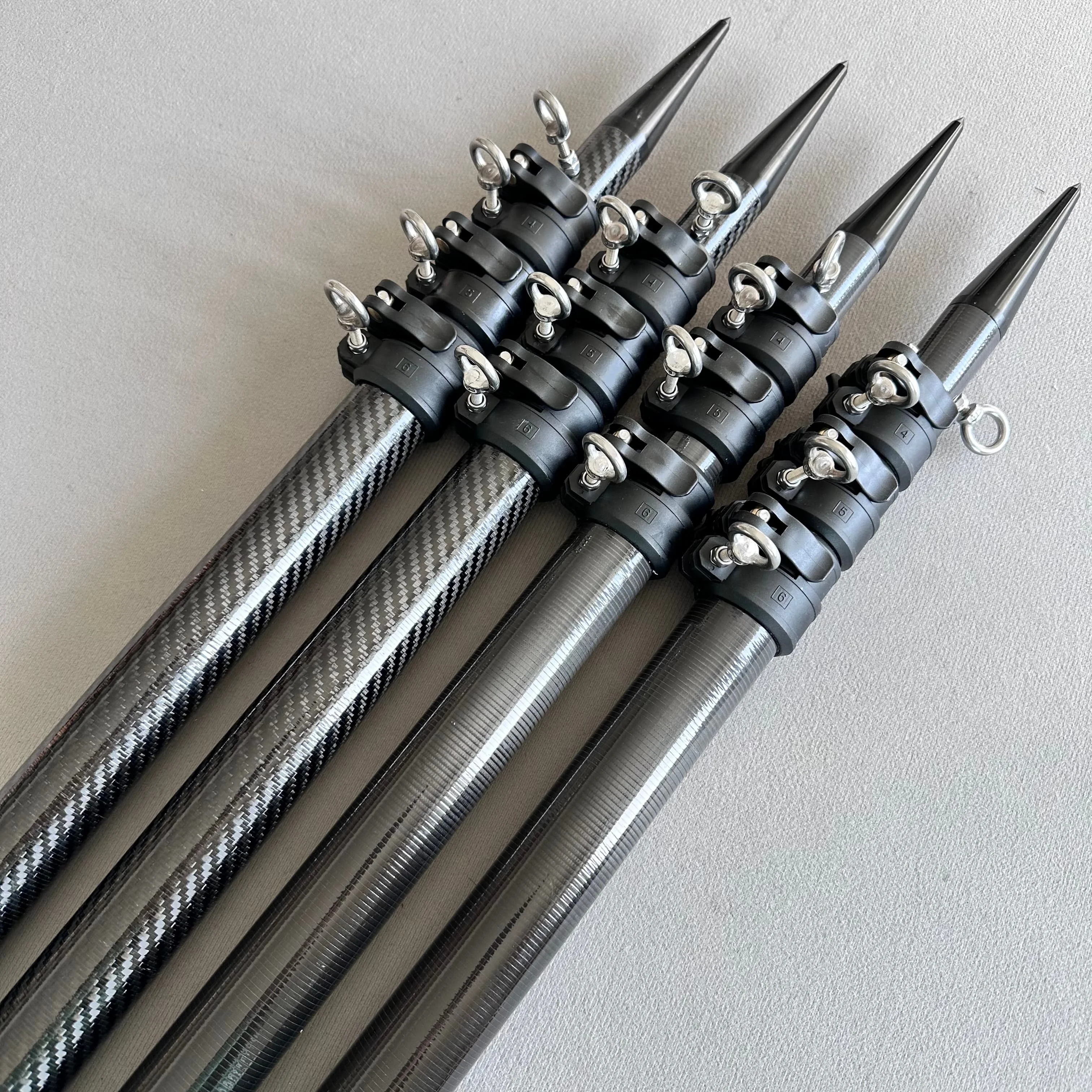 Carbon Fiber Outrigger Pole Bottom Diameters 38mm Fishing Outriggers Pole