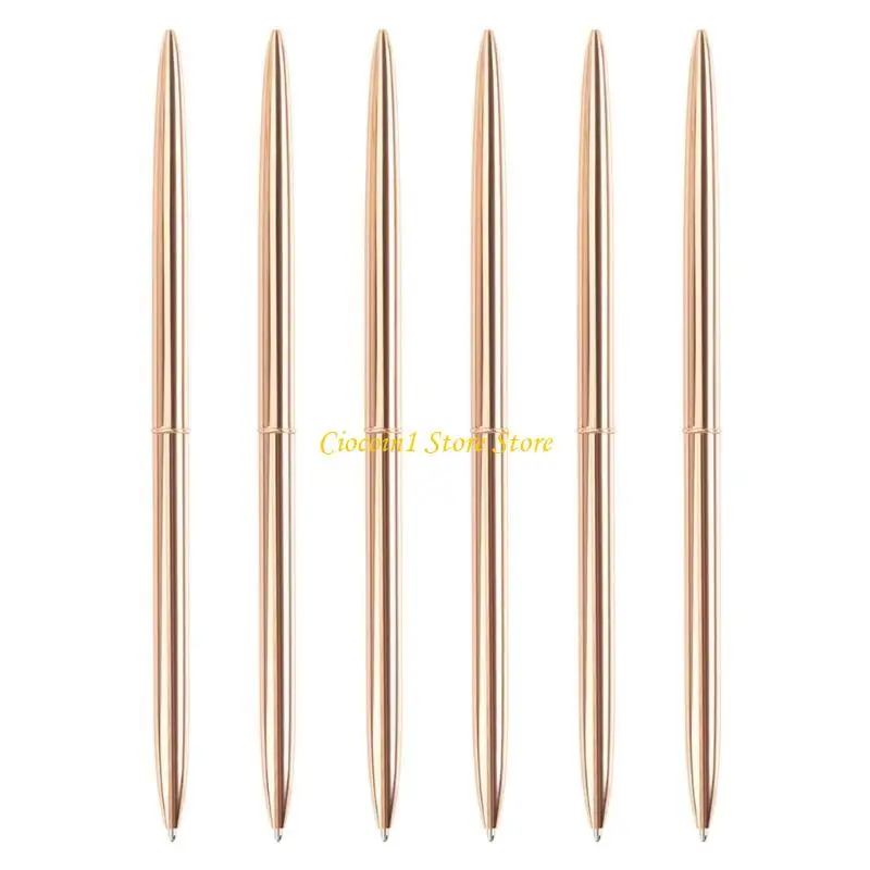 

A3PC 6 шт., новинка, тонкая шариковая ручка, шариковая ручка с поворотным механизмом, деловая ручка для подписи, гладкая ручка