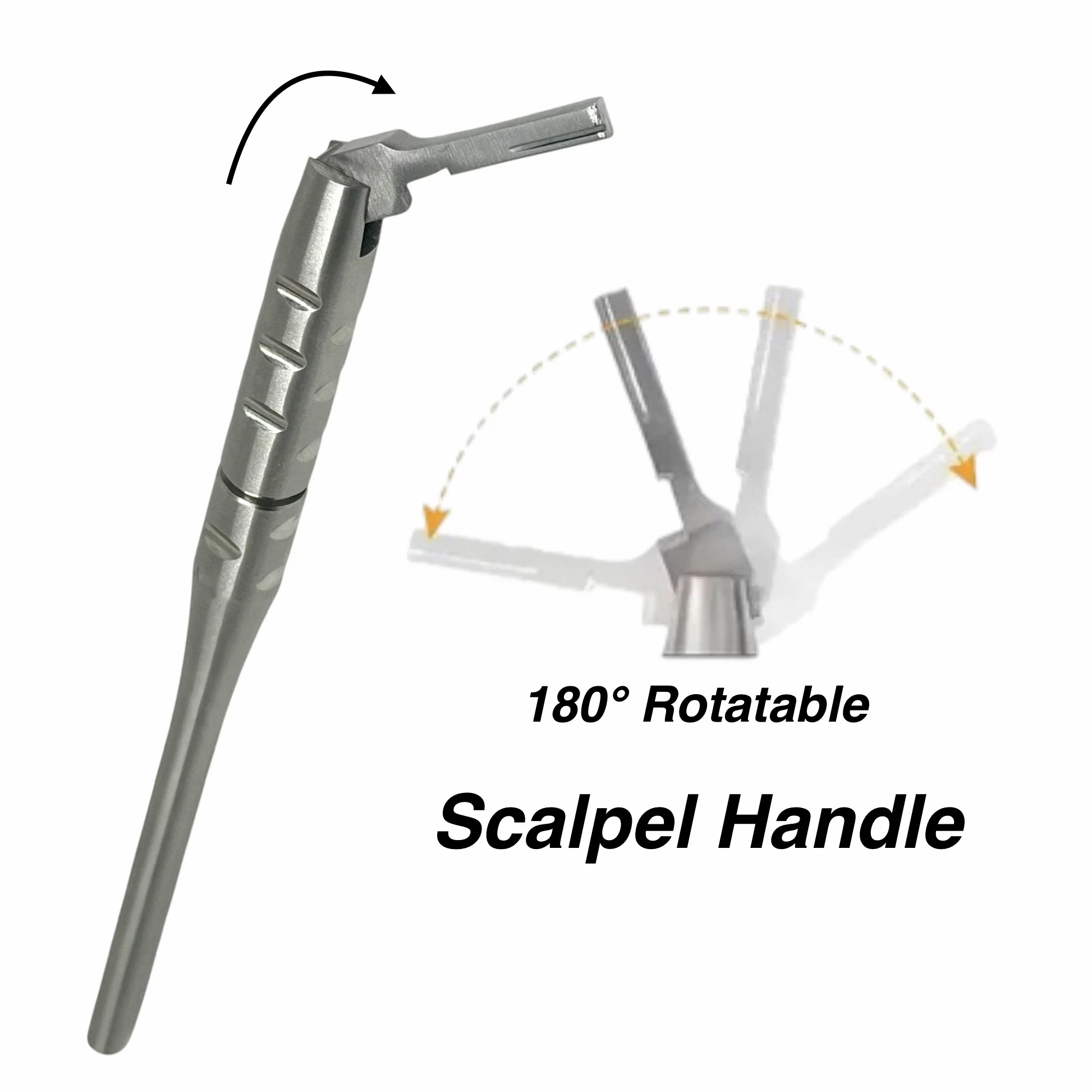 1pc Adjustable 180° Scalpel Handle Stainless Steel Rotatable Surgical Operation Knife Handle Oral Implant Tools