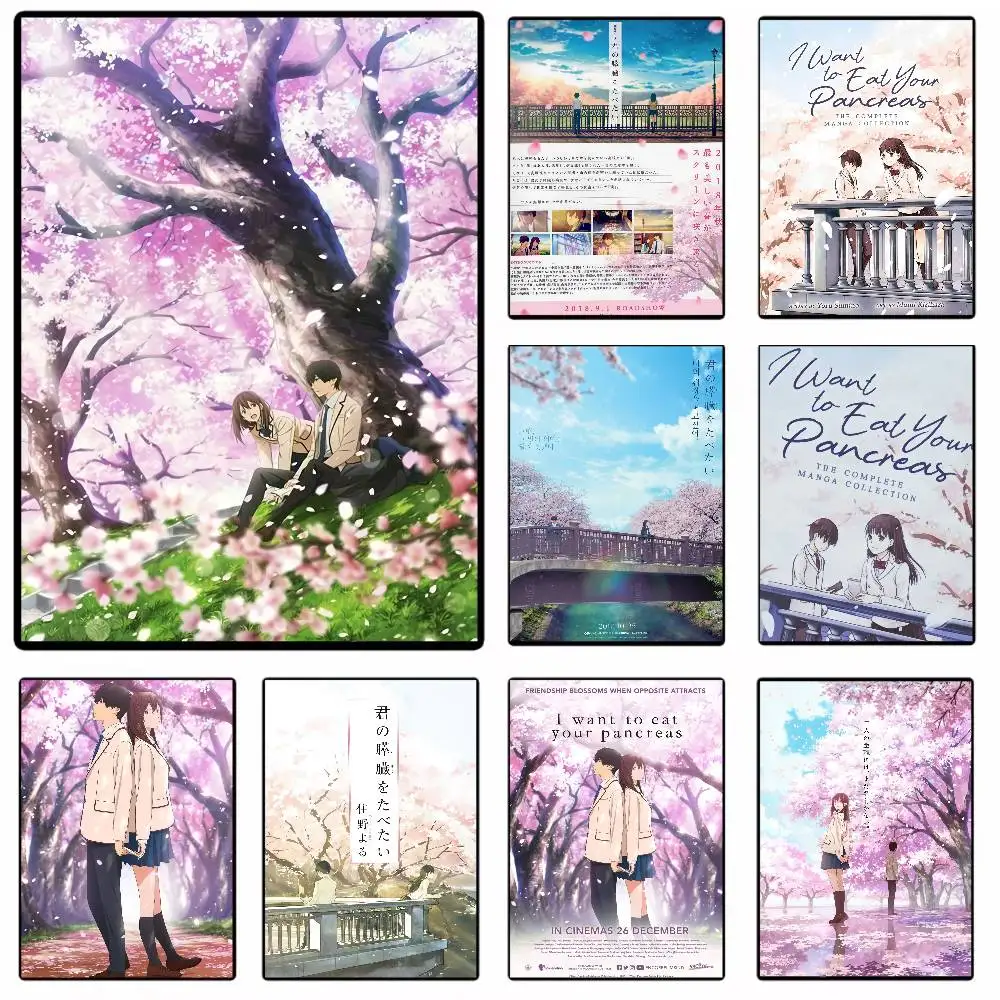 Quiero comer tu páncreas, póster artístico de moda, impresiones en lienzo, pintura, imágenes artísticas de pared para decoración de sala de estar