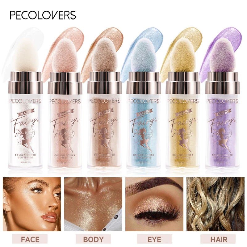 Face Body Highlight 6 Colors Cosmetics Highlighter Powder Shimmer Contour Blush Powder Face Makeup Fairy Powder