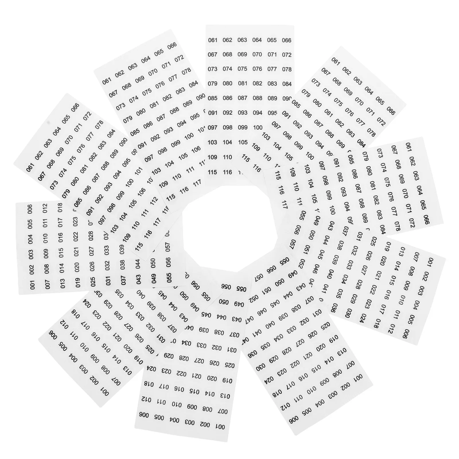 

10 Sheets Peel and Stick Numbered Stickers Small Clear Inventory Labels for Nail Salon Nail Polish Organization Manicure Sample