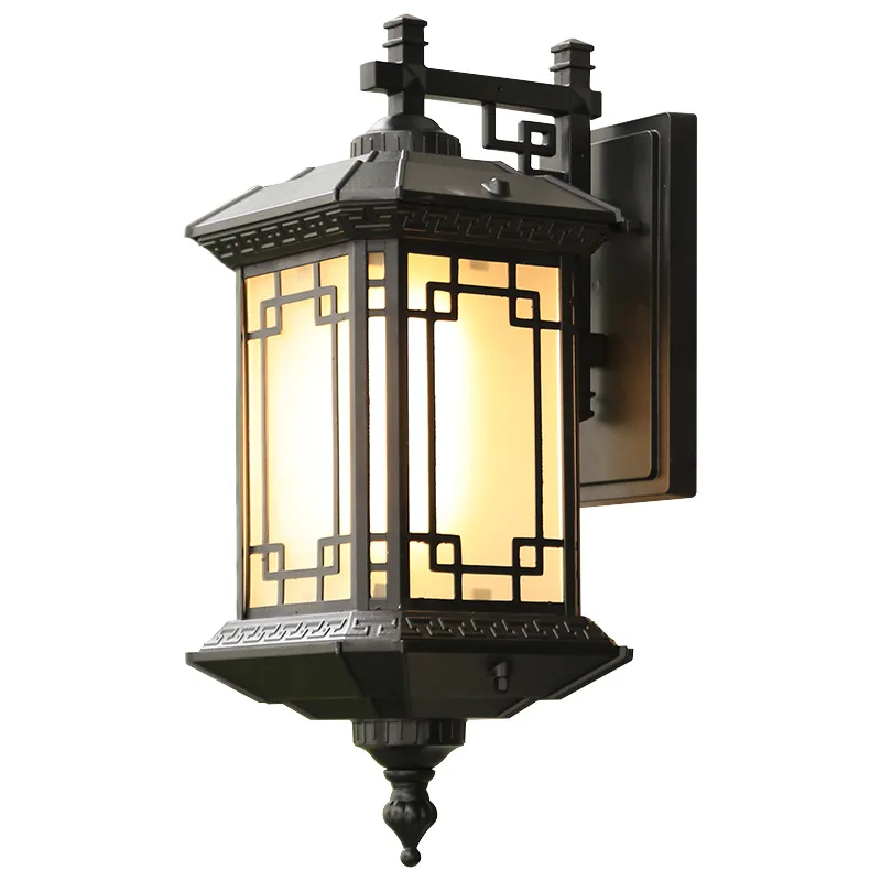 Outdoor Wall Lamp Chinese Classical Waterproof Villa Garden Corridor Courtyard Light Exterior Wall Sconces Landscape Lighting