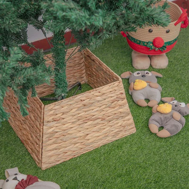 

Willow Christmas tree base hand-woven tree skirt creative Christmas decoration rattan home scene arrangement fence